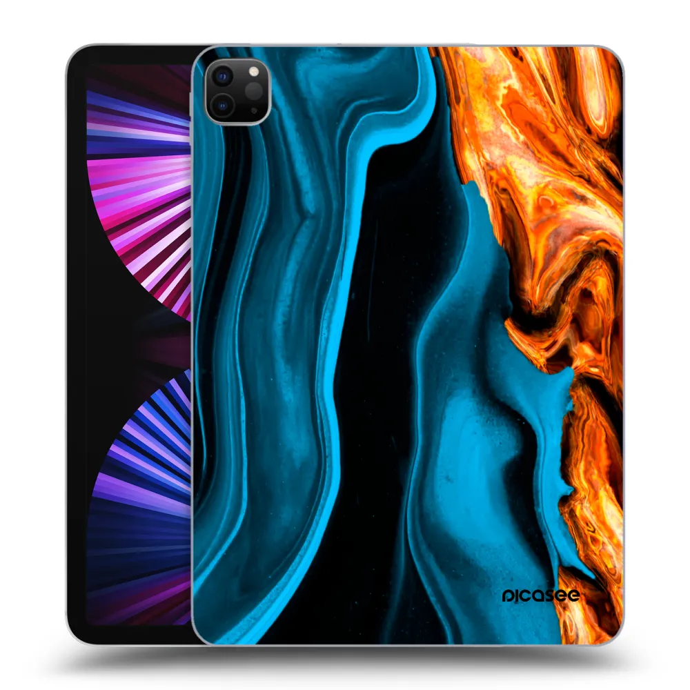 Picasee silikónový čierny obal pre Apple iPad Pro 11" 2021 (3.gen) - Gold blue