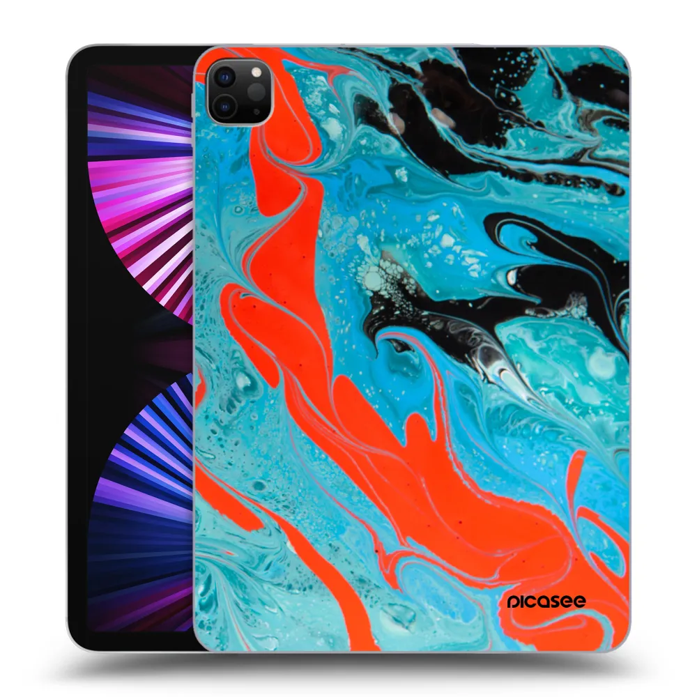 Picasee silikónový čierny obal pre Apple iPad Pro 11" 2021 (3.gen) - Blue Magma