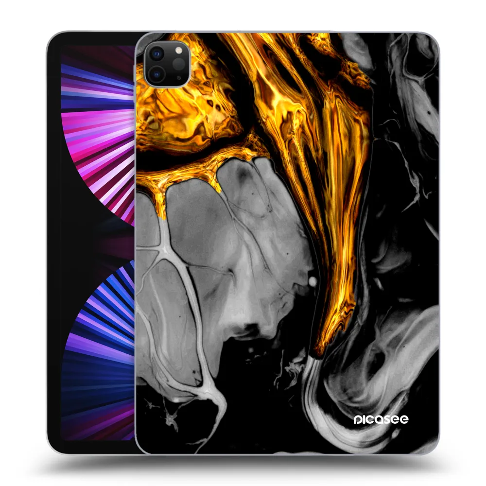Picasee silikónový čierny obal pre Apple iPad Pro 11" 2021 (3.gen) - Black Gold