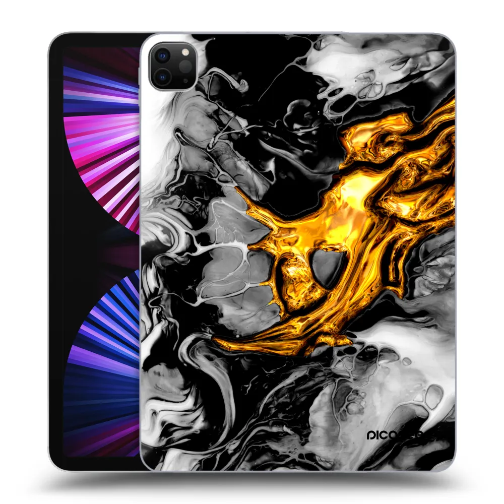 Picasee silikónový čierny obal pre Apple iPad Pro 11" 2021 (3.gen) - Black Gold 2