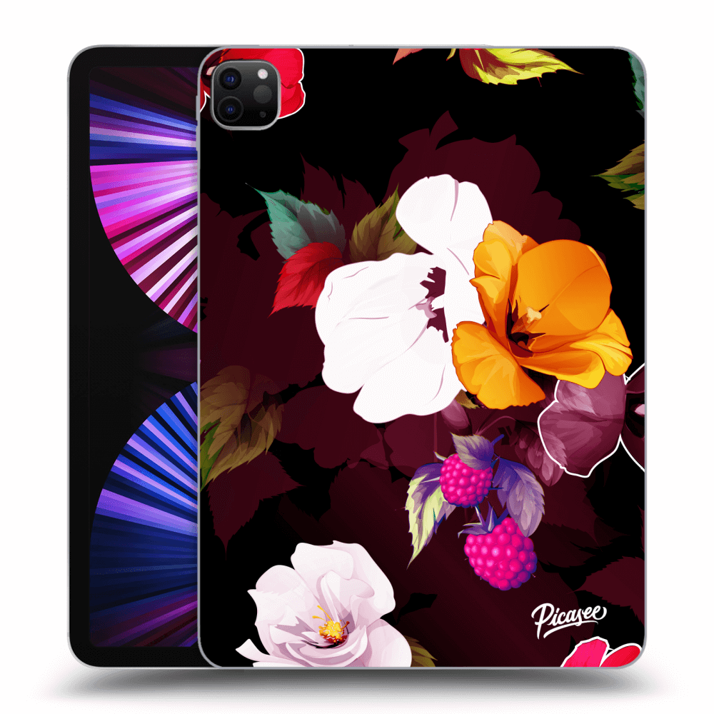 Picasee silikónový čierny obal pre Apple iPad Pro 11" 2021 (3.gen) - Flowers and Berries