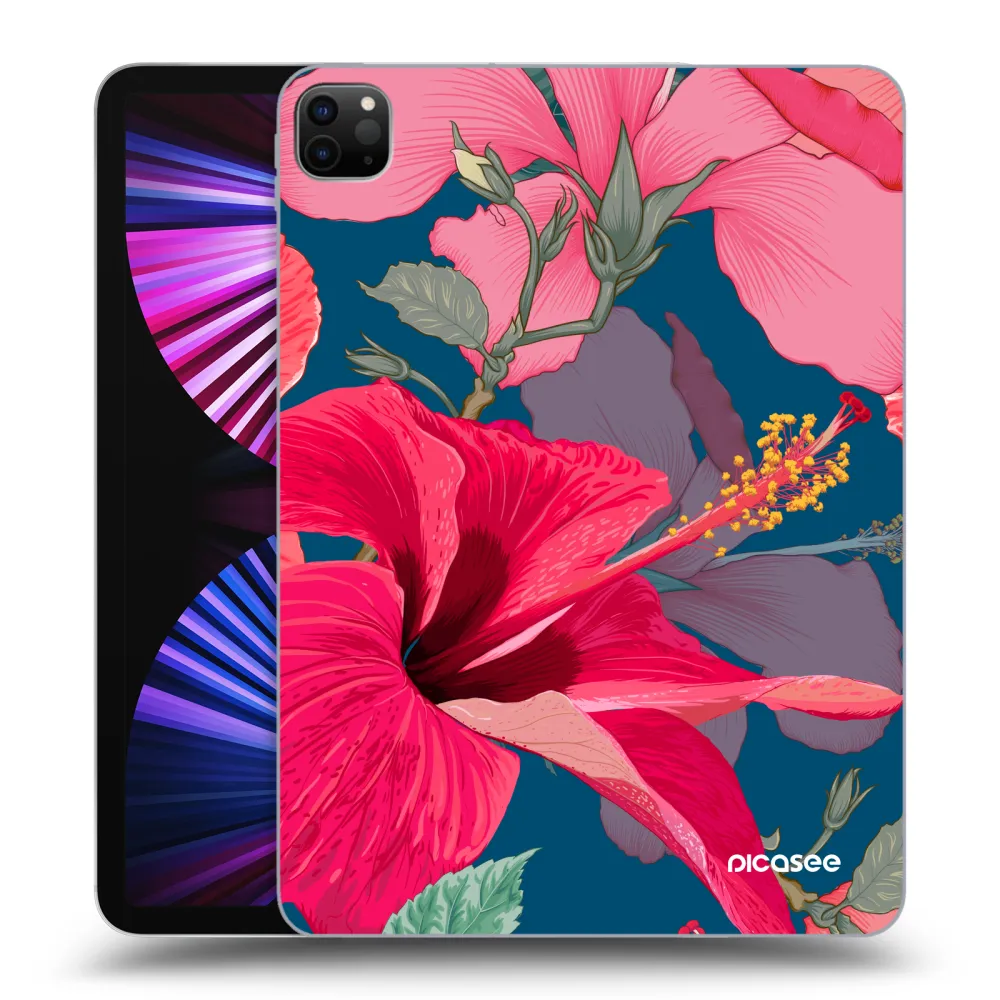 Picasee silikónový čierny obal pre Apple iPad Pro 11" 2021 (3.gen) - Hibiscus