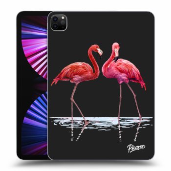 Picasee silikónový čierny obal pre Apple iPad Pro 11" 2021 (3.gen) - Flamingos couple
