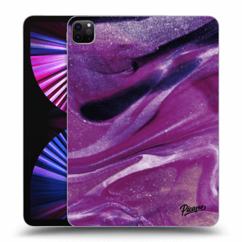 Picasee silikónový čierny obal pre Apple iPad Pro 11" 2021 (3.gen) - Purple glitter