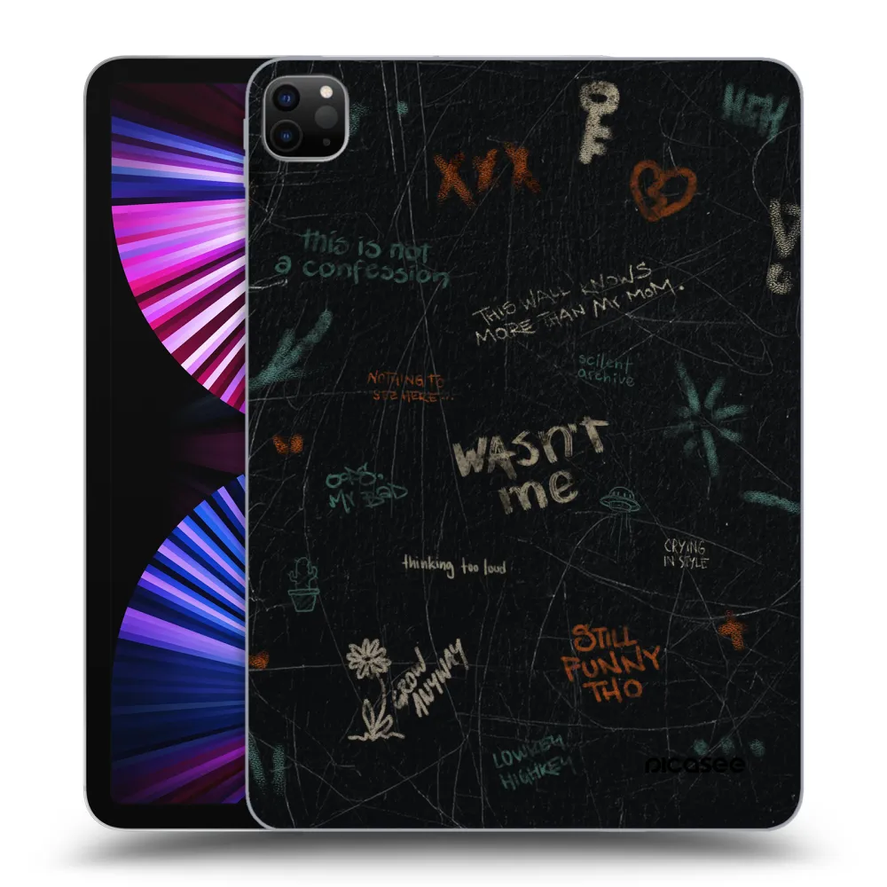 Picasee silikónový čierny obal pre Apple iPad Pro 11" 2021 (3.gen) - CONFESSION