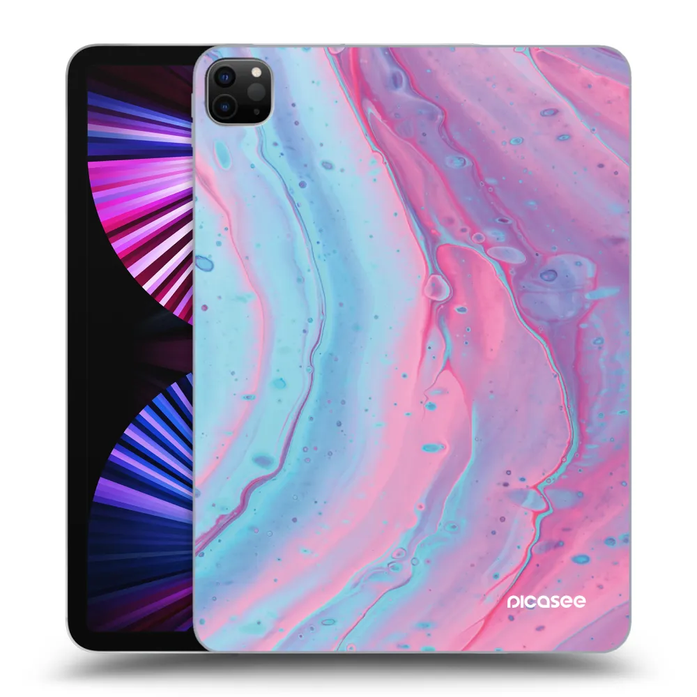 Picasee silikónový čierny obal pre Apple iPad Pro 11" 2021 (3.gen) - Pink liquid