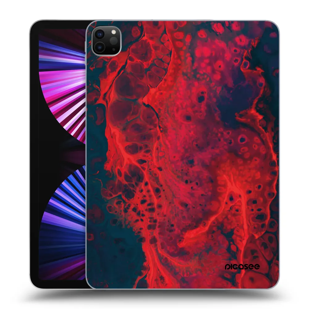 Picasee silikónový čierny obal pre Apple iPad Pro 11" 2021 (3.gen) - Organic red