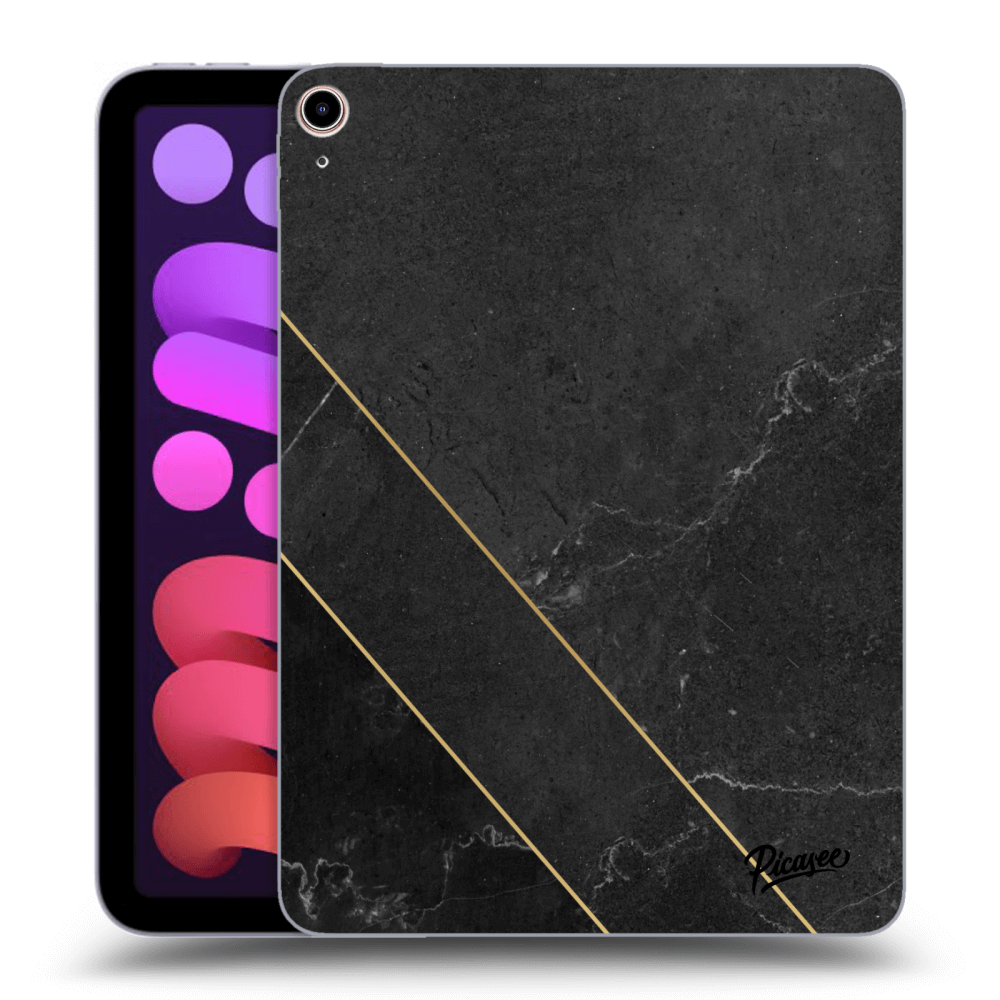 Picasee silikónový prehľadný obal pre Apple iPad mini 2021 (6. gen) - Black tile