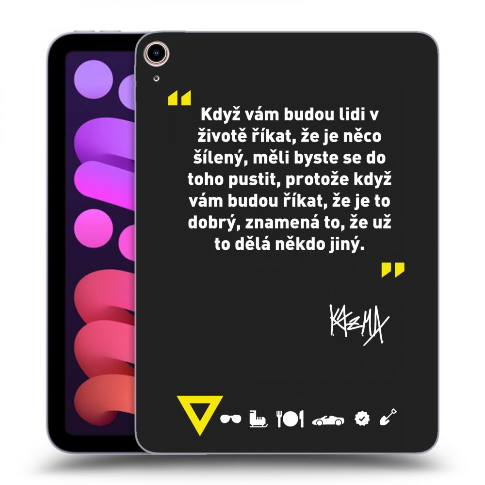 Picasee silikónový čierny obal pre Apple iPad mini 2021 (6. gen) - Kazma - MĚLI BYSTE SE DO TOHO PUSTIT