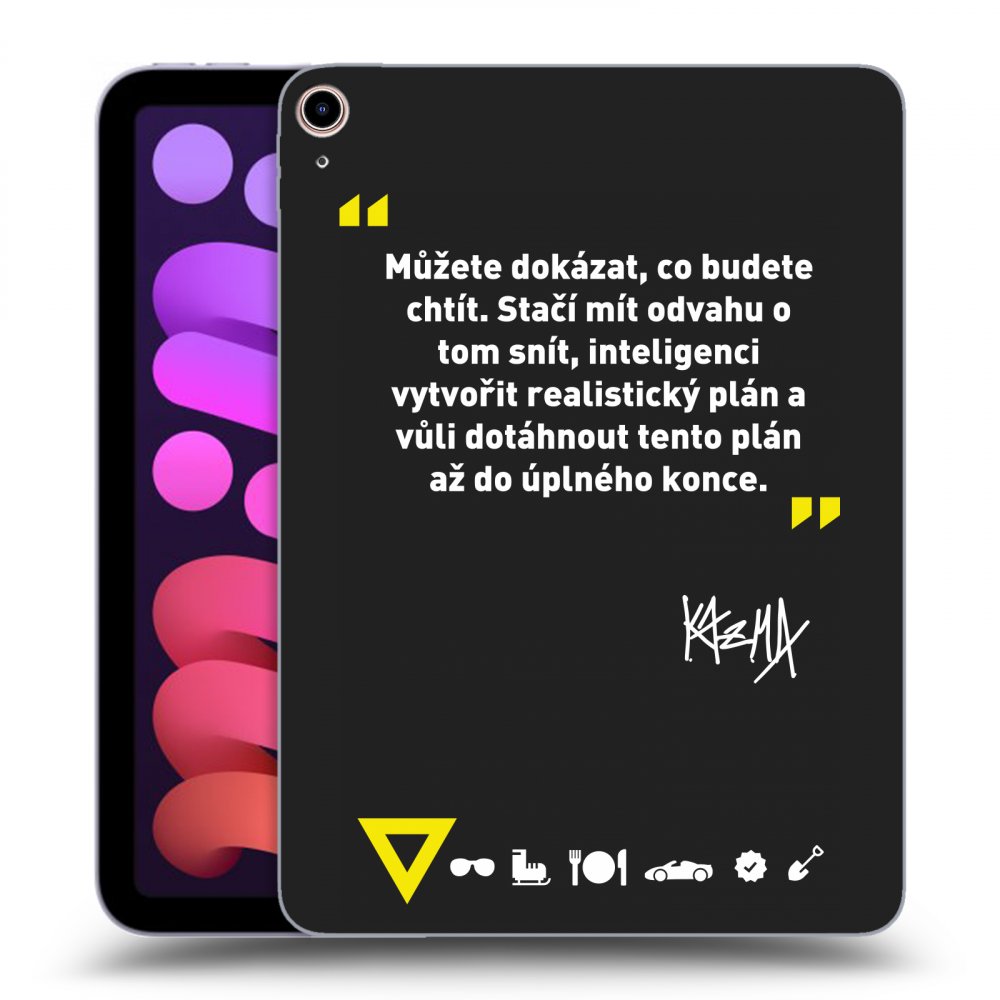 Picasee silikónový čierny obal pre Apple iPad mini 2021 (6. gen) - Kazma - MŮŽETE DOKÁZAT, CO BUDETE CHTÍT