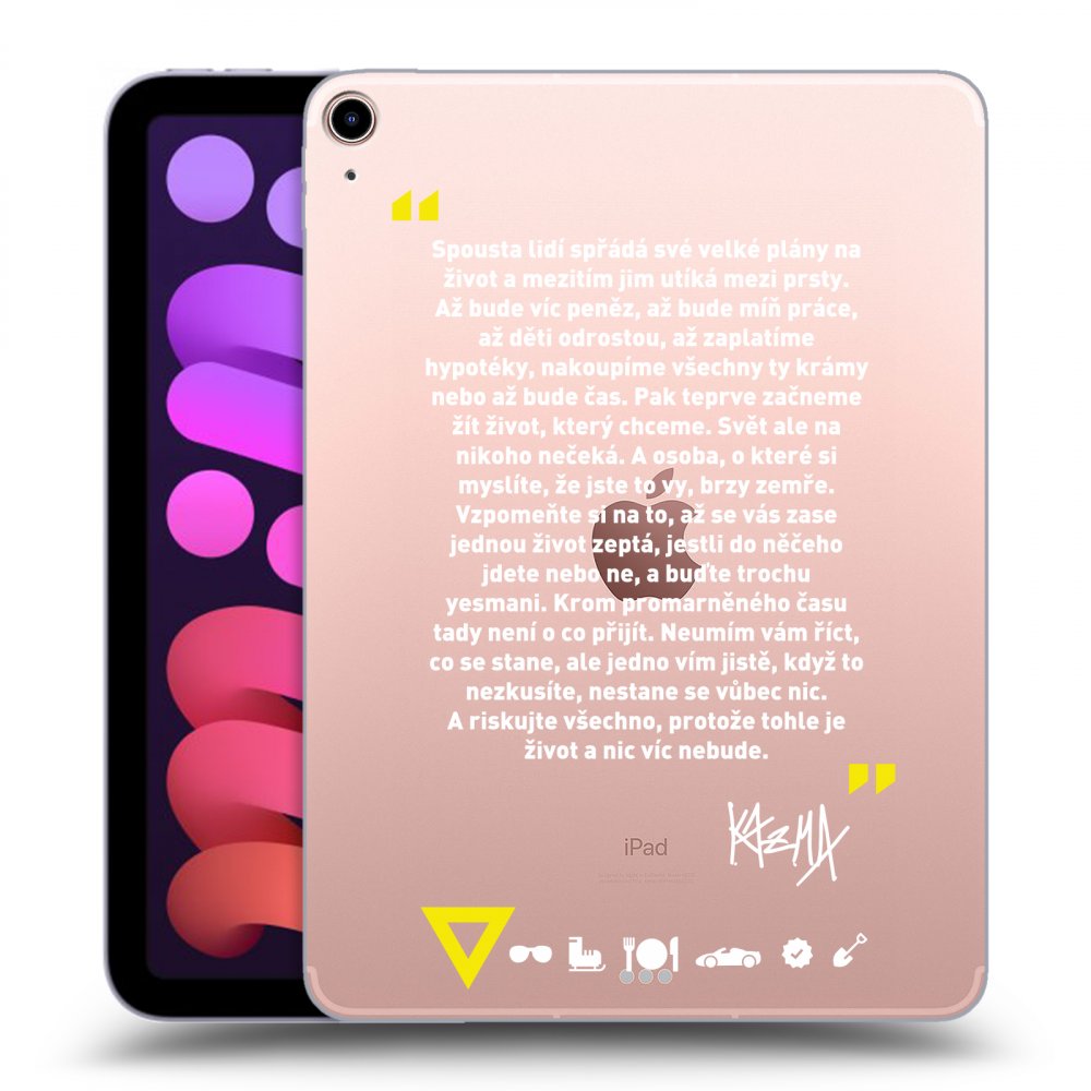Picasee silikónový prehľadný obal pre Apple iPad mini 2021 (6. gen) - Kazma - BUĎTE TROCHU YESMANI