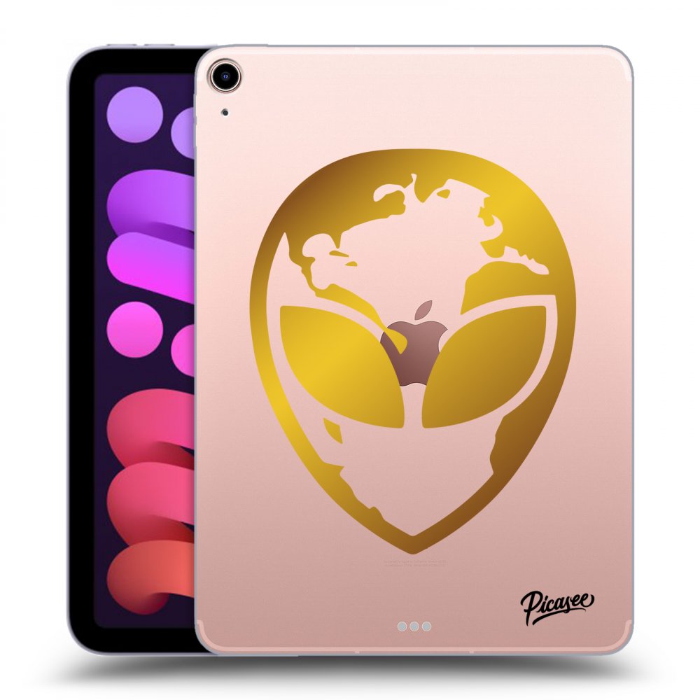 Picasee silikónový prehľadný obal pre Apple iPad mini 2021 (6. gen) - EARTH - Gold Alien 3.0