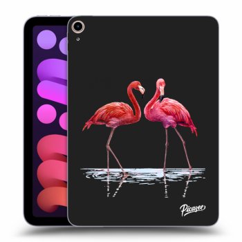 Picasee silikónový čierny obal pre Apple iPad mini 2021 (6. gen) - Flamingos couple