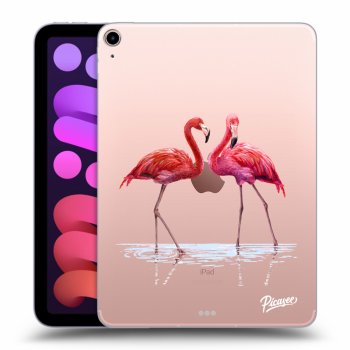 Picasee silikónový prehľadný obal pre Apple iPad mini 2021 (6. gen) - Flamingos couple