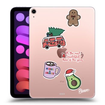Picasee silikónový prehľadný obal pre Apple iPad mini 2021 (6. gen) - Christmas Stickers