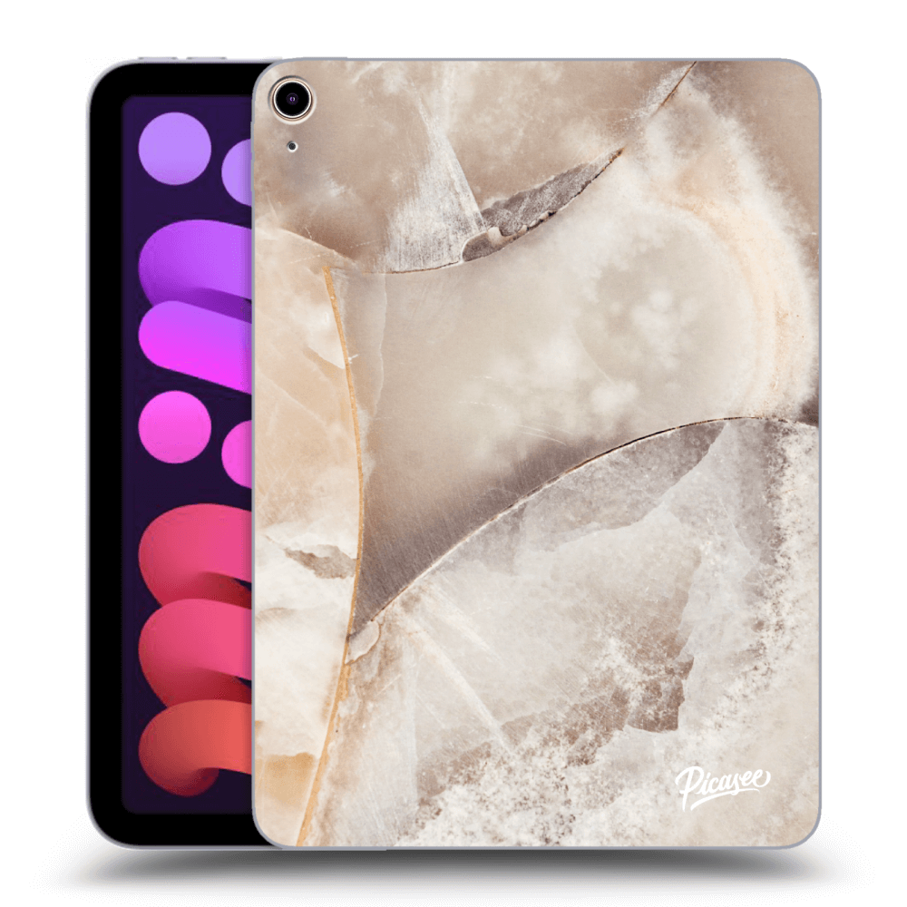 Picasee silikónový prehľadný obal pre Apple iPad mini 2021 (6. gen) - Cream marble