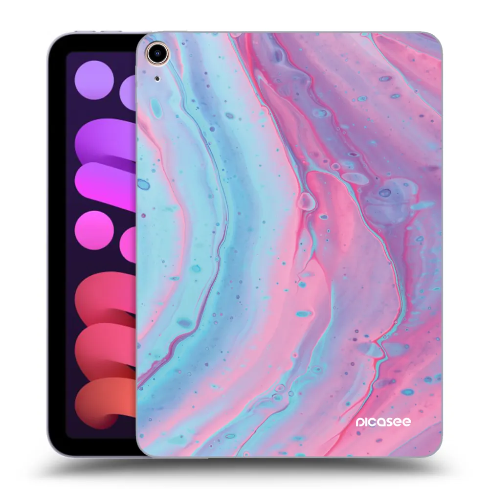 Picasee silikónový prehľadný obal pre Apple iPad mini 2021 (6. gen) - Pink liquid