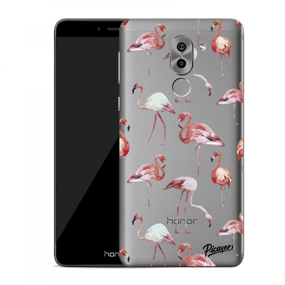 Picasee silikónový prehľadný obal pre Honor 6X - Flamingos
