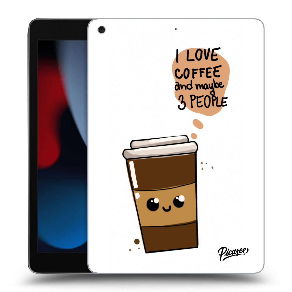 Picasee silikónový čierny obal pre Apple iPad 10.2" 2021 (9. gen) - Cute coffee