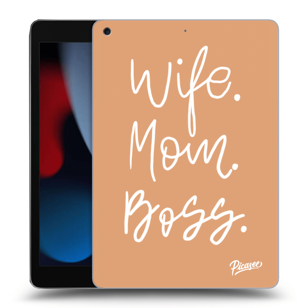 Picasee silikónový prehľadný obal pre Apple iPad 10.2" 2021 (9. gen) - Boss Mama