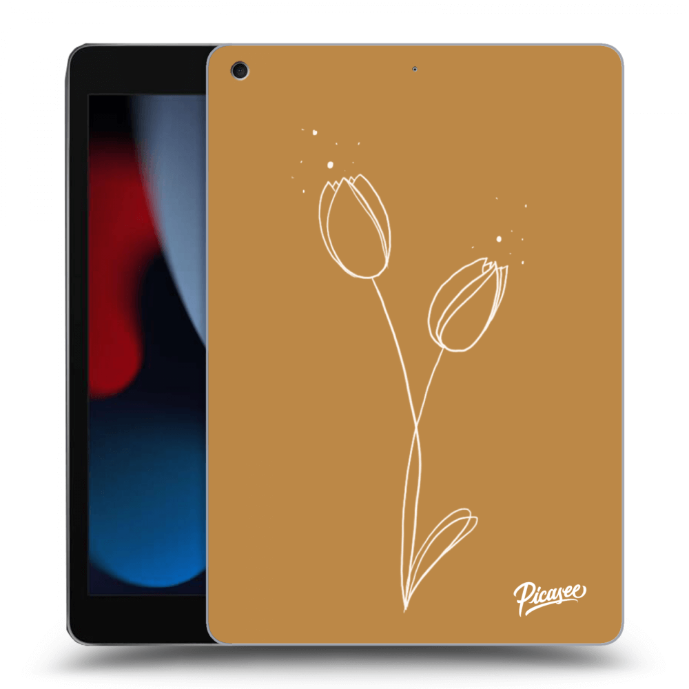 Picasee silikónový čierny obal pre Apple iPad 10.2" 2021 (9. gen) - Tulips