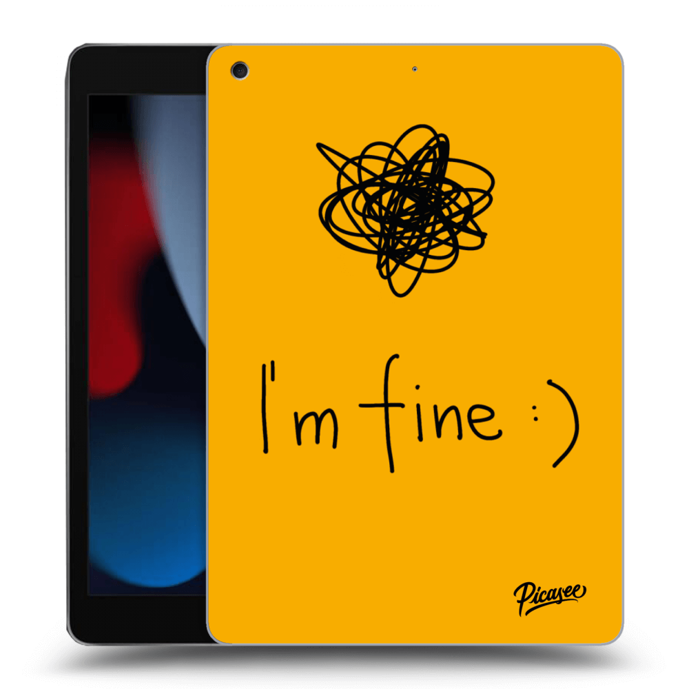 Picasee silikónový prehľadný obal pre Apple iPad 10.2" 2021 (9. gen) - I am fine