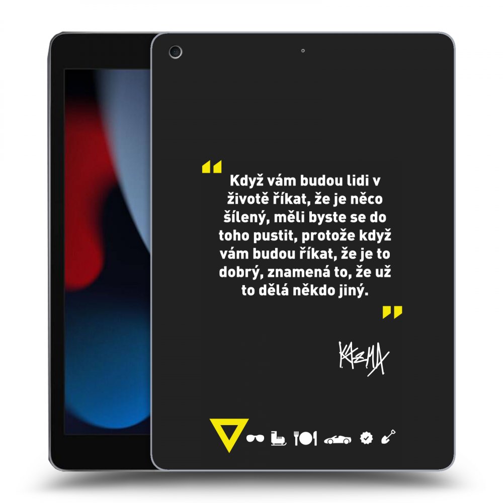 Picasee silikónový čierny obal pre Apple iPad 10.2" 2021 (9. gen) - Kazma - MĚLI BYSTE SE DO TOHO PUSTIT