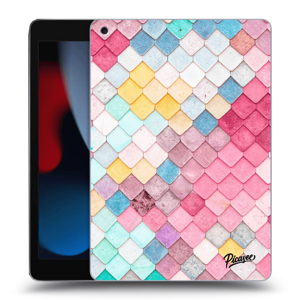 Picasee silikónový čierny obal pre Apple iPad 10.2" 2021 (9. gen) - Colorful roof