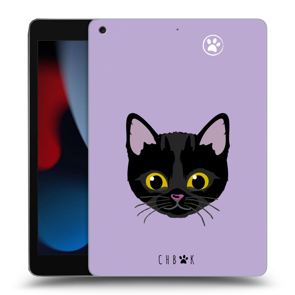 Picasee silikónový čierny obal pre Apple iPad 10.2" 2021 (9. gen) - Chybí mi kočky - Fialová