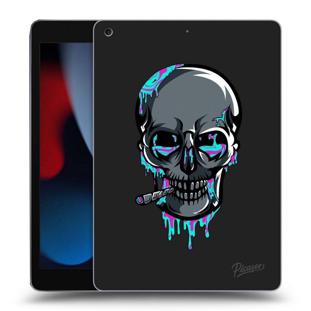 Picasee silikónový čierny obal pre Apple iPad 10.2" 2021 (9. gen) - EARTH - Lebka 3.0