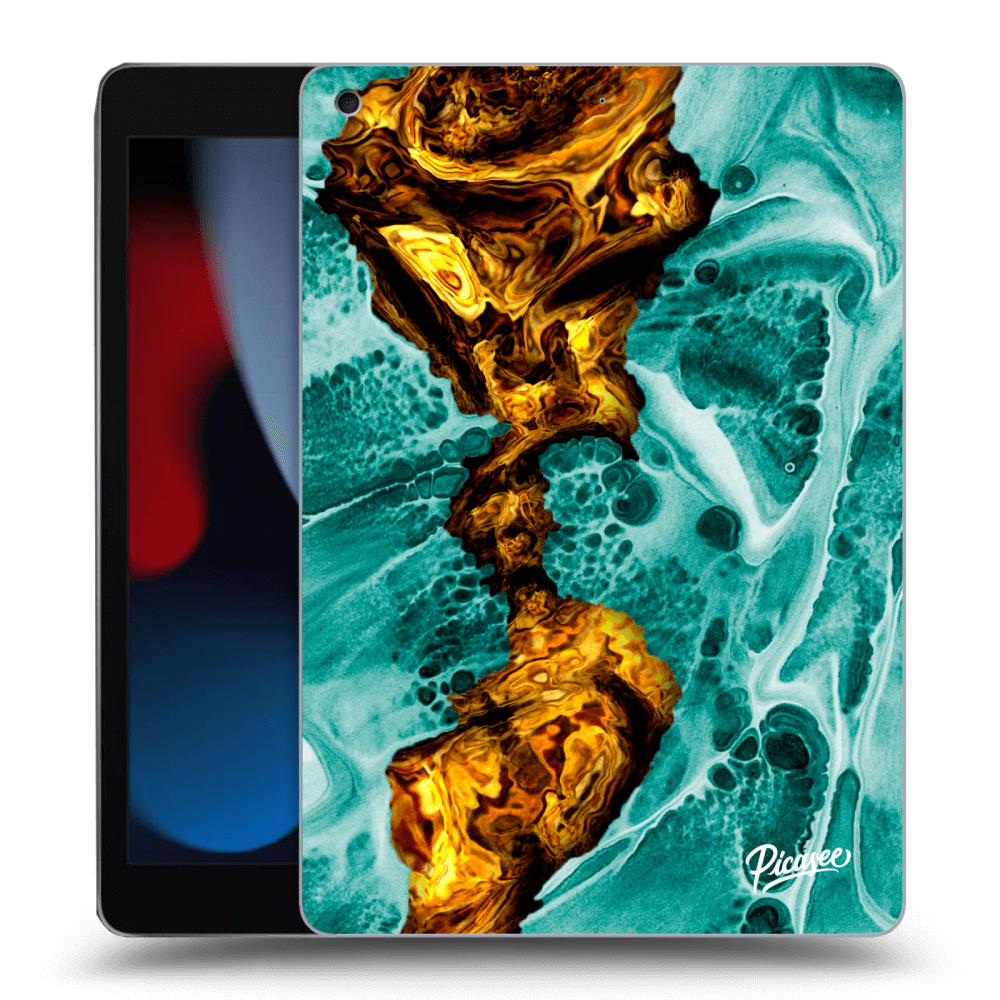 Picasee silikónový prehľadný obal pre Apple iPad 10.2" 2021 (9. gen) - Goldsky