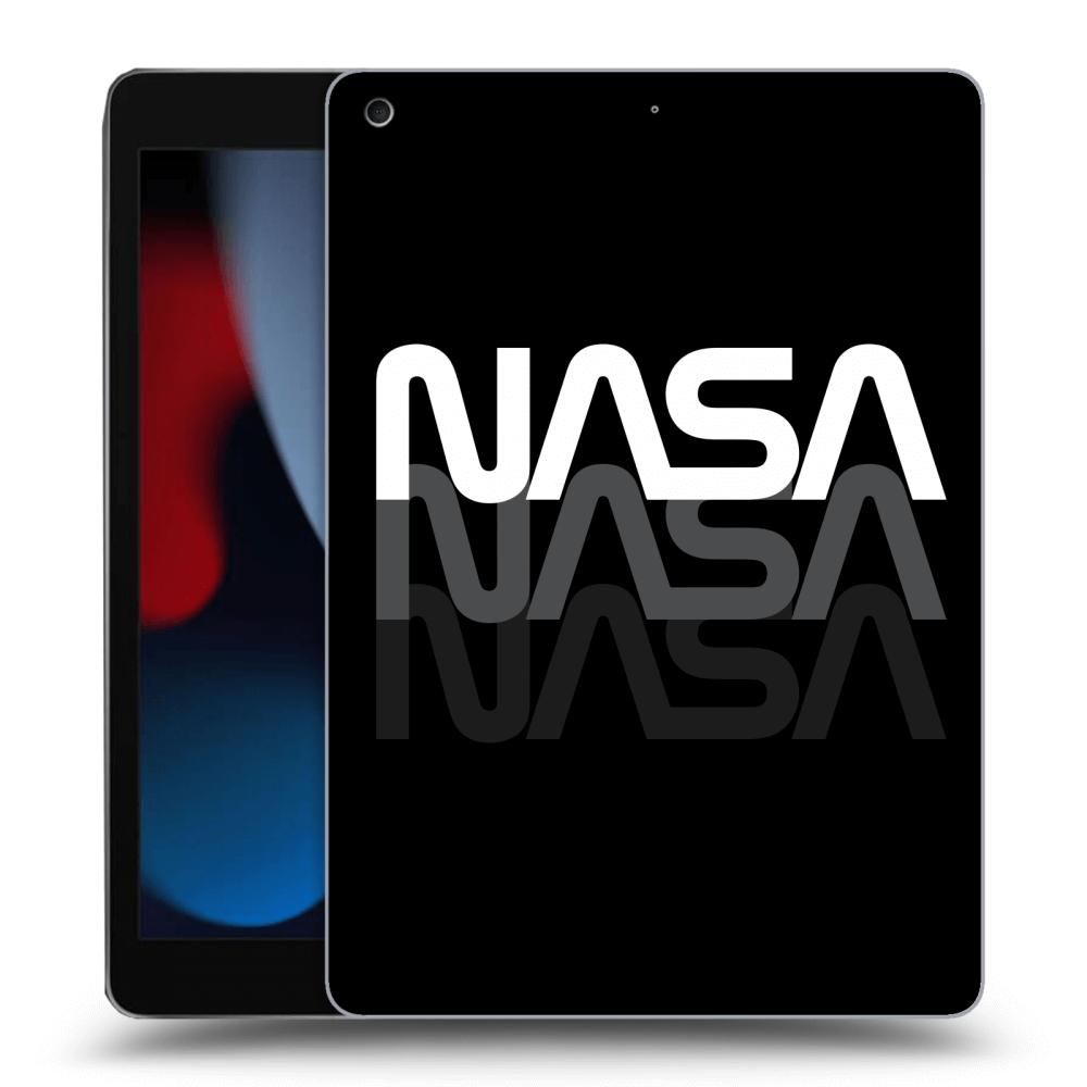 Picasee silikónový čierny obal pre Apple iPad 10.2" 2021 (9. gen) - NASA Triple