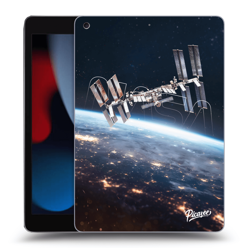 Picasee silikónový čierny obal pre Apple iPad 10.2" 2021 (9. gen) - Station