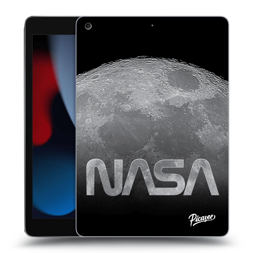 Picasee silikónový čierny obal pre Apple iPad 10.2" 2021 (9. gen) - Moon Cut