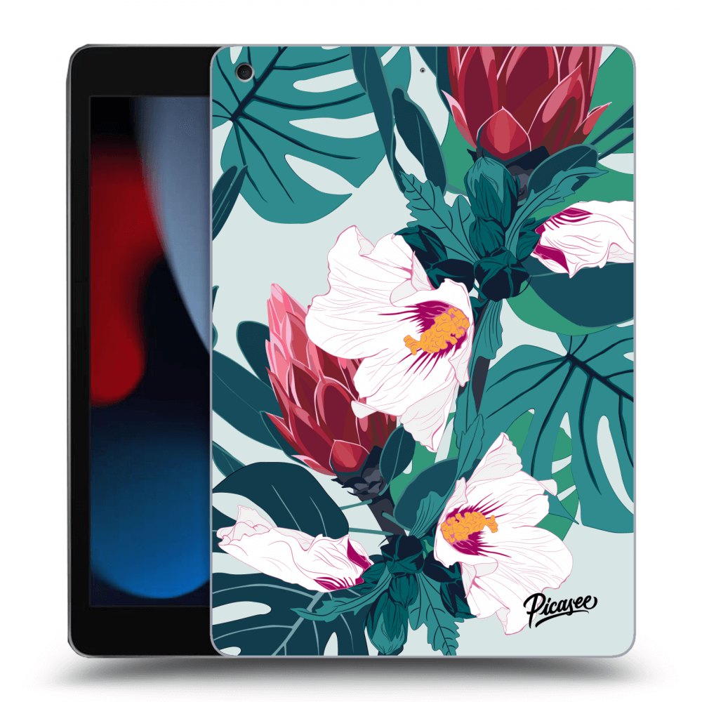 Picasee silikónový čierny obal pre Apple iPad 10.2" 2021 (9. gen) - Rhododendron
