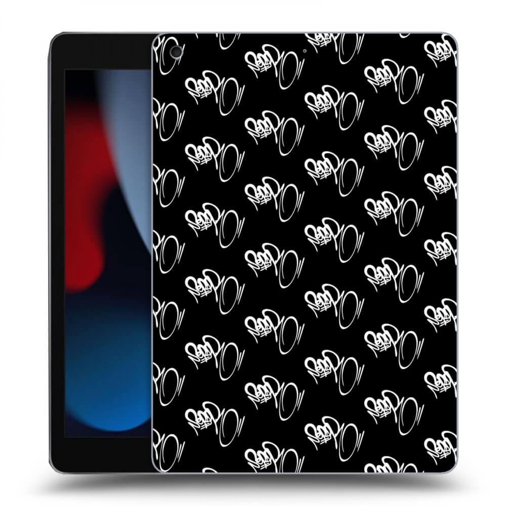 Picasee silikónový čierny obal pre Apple iPad 10.2" 2021 (9. gen) - Separ - White On Black