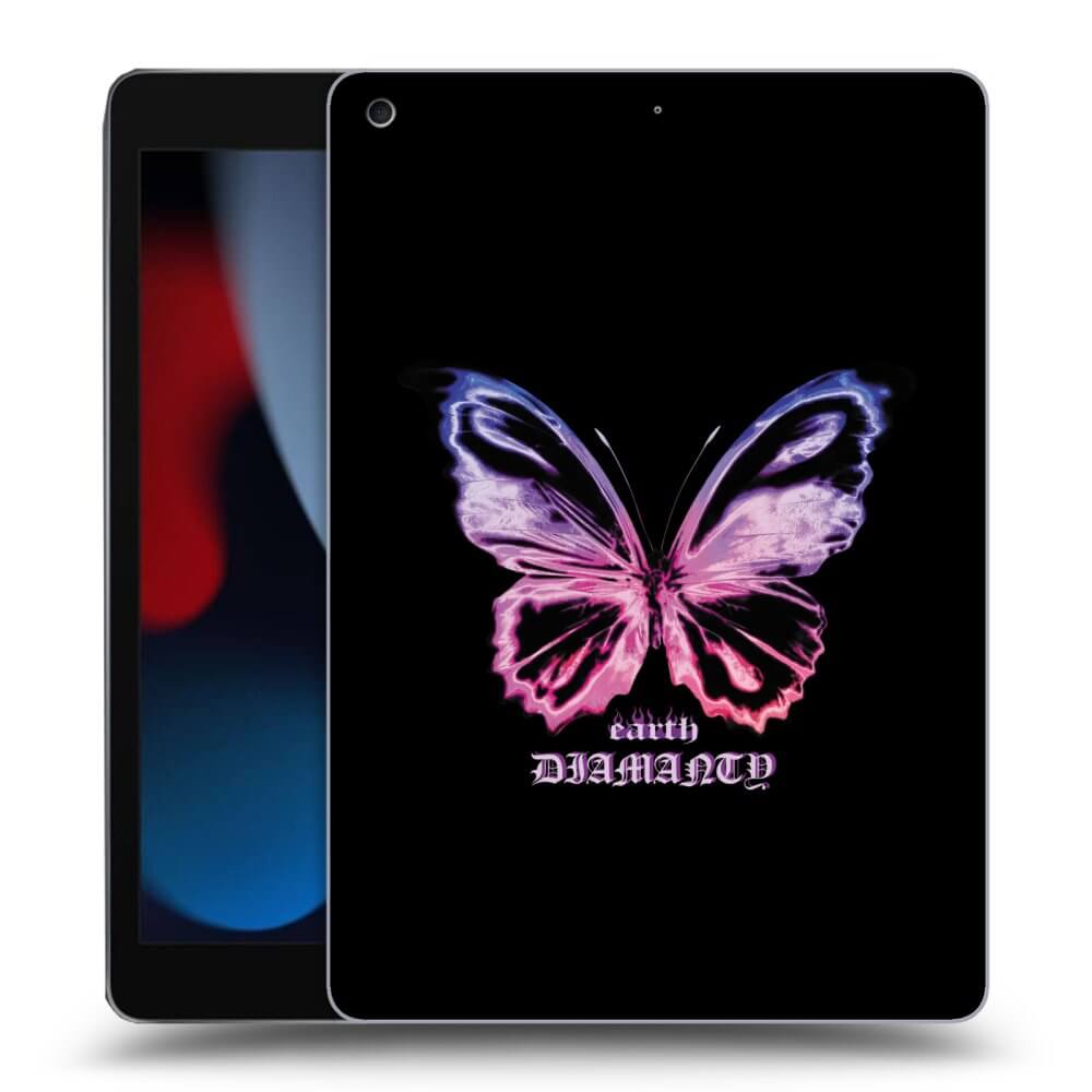 Picasee silikónový čierny obal pre Apple iPad 10.2" 2021 (9. gen) - Diamanty Purple