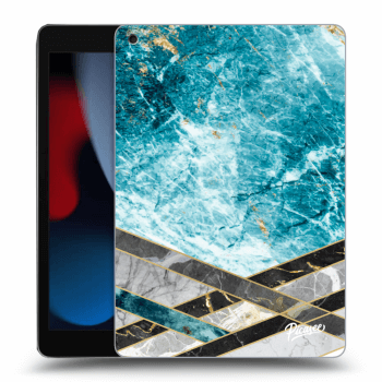 Picasee silikónový čierny obal pre Apple iPad 10.2" 2021 (9. gen) - Blue geometry