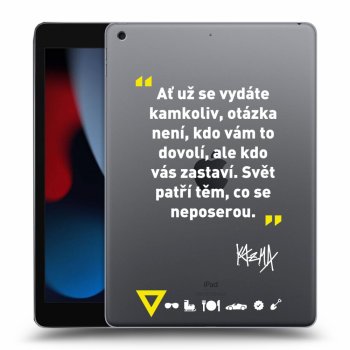 Obal pre Apple iPad 10.2" 2021 (9. gen) - Kazma - SVĚT PATŘÍ TĚM, CO SE NEPOSEROU