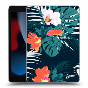 Picasee silikónový prehľadný obal pre Apple iPad 10.2" 2021 (9. gen) - Monstera Color