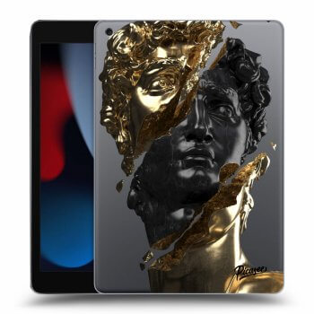 Picasee silikónový prehľadný obal pre Apple iPad 10.2" 2021 (9. gen) - Gold - Black