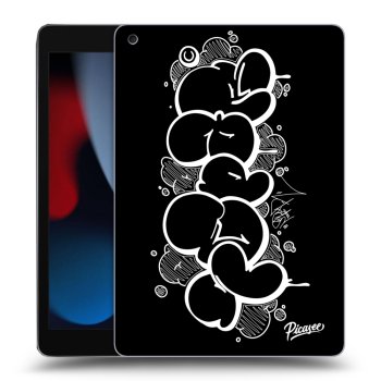 Picasee silikónový čierny obal pre Apple iPad 10.2" 2021 (9. gen) - Throw UP