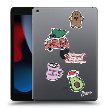 Picasee silikónový prehľadný obal pre Apple iPad 10.2" 2021 (9. gen) - Christmas Stickers