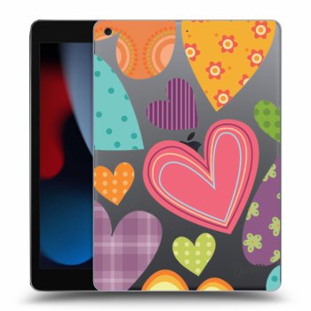 Picasee silikónový prehľadný obal pre Apple iPad 10.2" 2021 (9. gen) - Colored heart