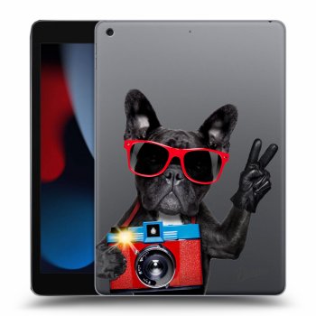 Picasee silikónový prehľadný obal pre Apple iPad 10.2" 2021 (9. gen) - French Bulldog