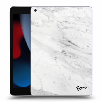 Picasee silikónový čierny obal pre Apple iPad 10.2" 2021 (9. gen) - White marble