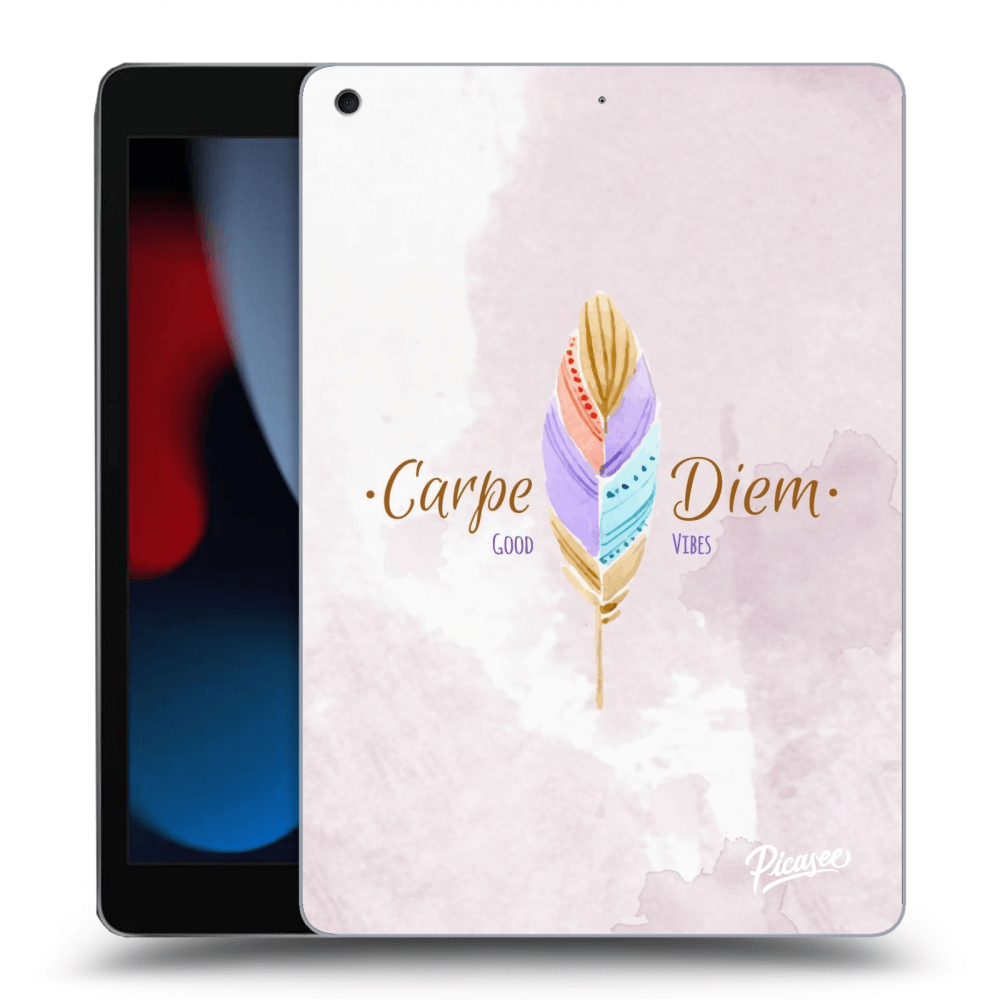 Picasee silikónový čierny obal pre Apple iPad 10.2" 2021 (9. gen) - Carpe Diem