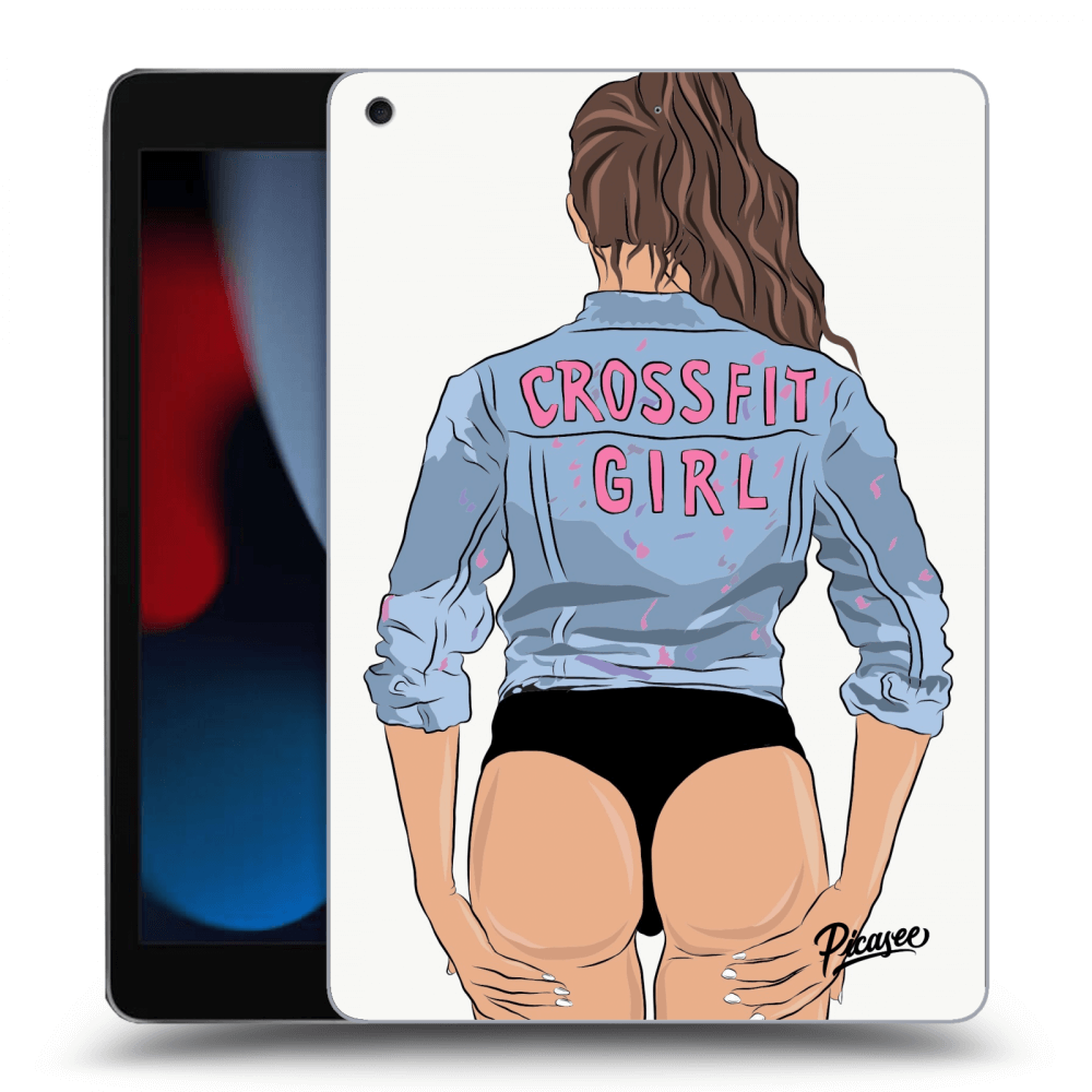 Picasee silikónový prehľadný obal pre Apple iPad 10.2" 2021 (9. gen) - Crossfit girl - nickynellow