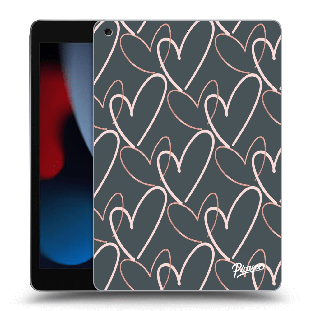 Picasee silikónový čierny obal pre Apple iPad 10.2" 2021 (9. gen) - Lots of love