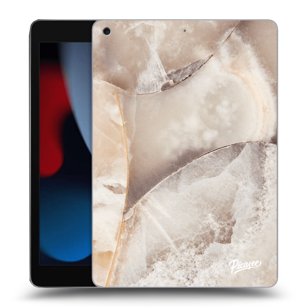 Picasee silikónový čierny obal pre Apple iPad 10.2" 2021 (9. gen) - Cream marble